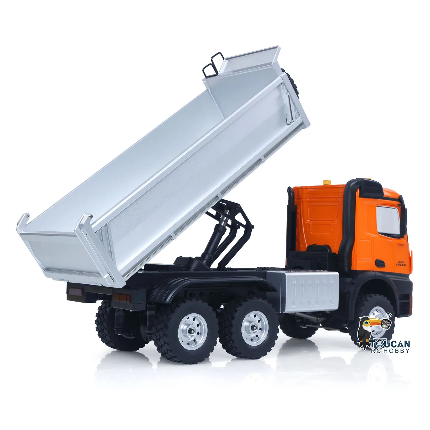 Фото HUINA 1598 RC Самосвал, масштаб 1/14, RTR 2,4 ГГц, электрический пульт дистанционного управления, автомобильный аккумулятор, уличная игрушечная модель, подарки на день рождения №4
