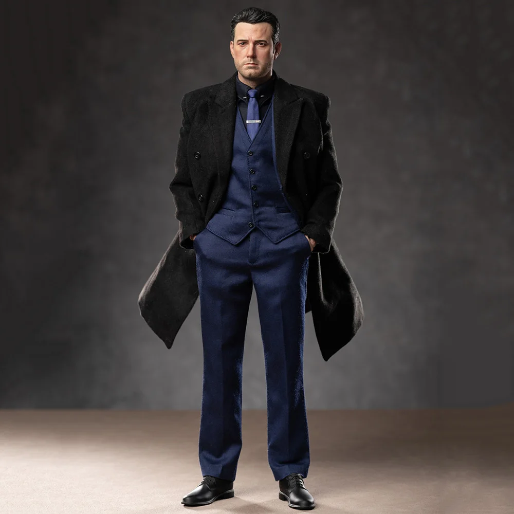 

2 Ver. TOPO TP006 1/6 Men's Clothes Mr. Rich Ben Affleck Black Coat Western-style Suit Set for 12'' Male Soldier Action Figure