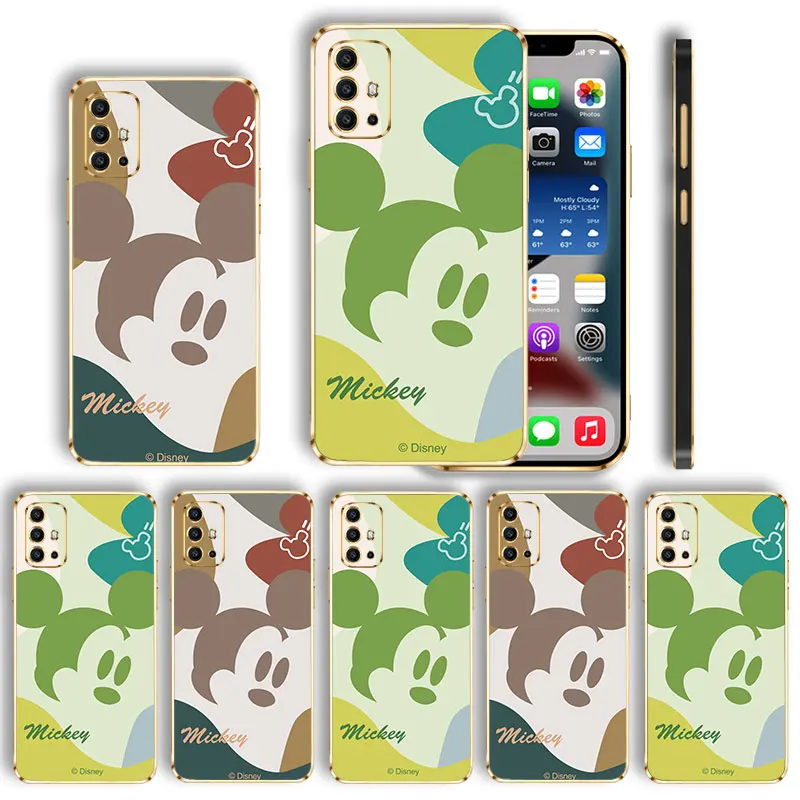 

Electroplated For Moto G8 Play G50 Edge 20 G Stylus G60 E6s G9 Plus G30 E7 Power G40 Fusion Mickey Mouse Chocolate Art Fundas