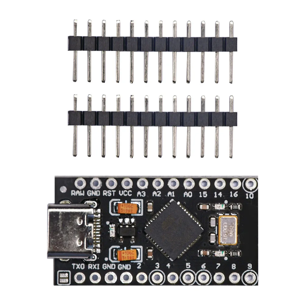 Плата разработки 5 В Pro Micro ATmega32U4 32 КБ Flash 16 МГц Type-C USB