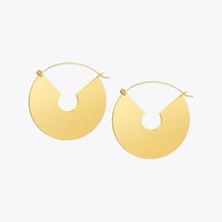 enfashion vintage big circle dangle earrings matte gold color earings drop earrings for women long earring jewelry brinco