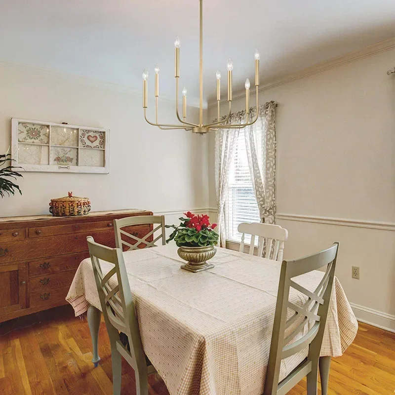 Современная роскошная железная люстра в американском стиле Подвесная лампа виде