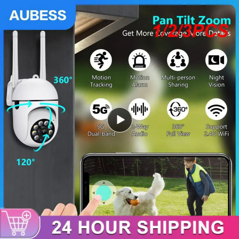 

1/2/3PCS Security Camera 2.4G WIFI Camera Outdoor PTZ Speed Wireless IP Camera CCTV 4X Digital Zoom Audio Network Surveillance
