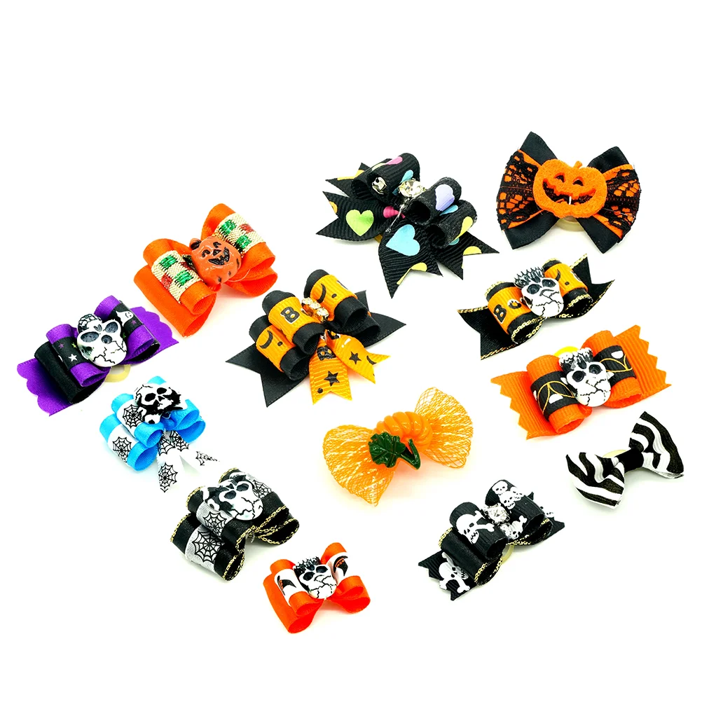 

24pcs Dogs Hair Clips Cartoon Mixed Colors Decorative Headwears for Pets Decor
