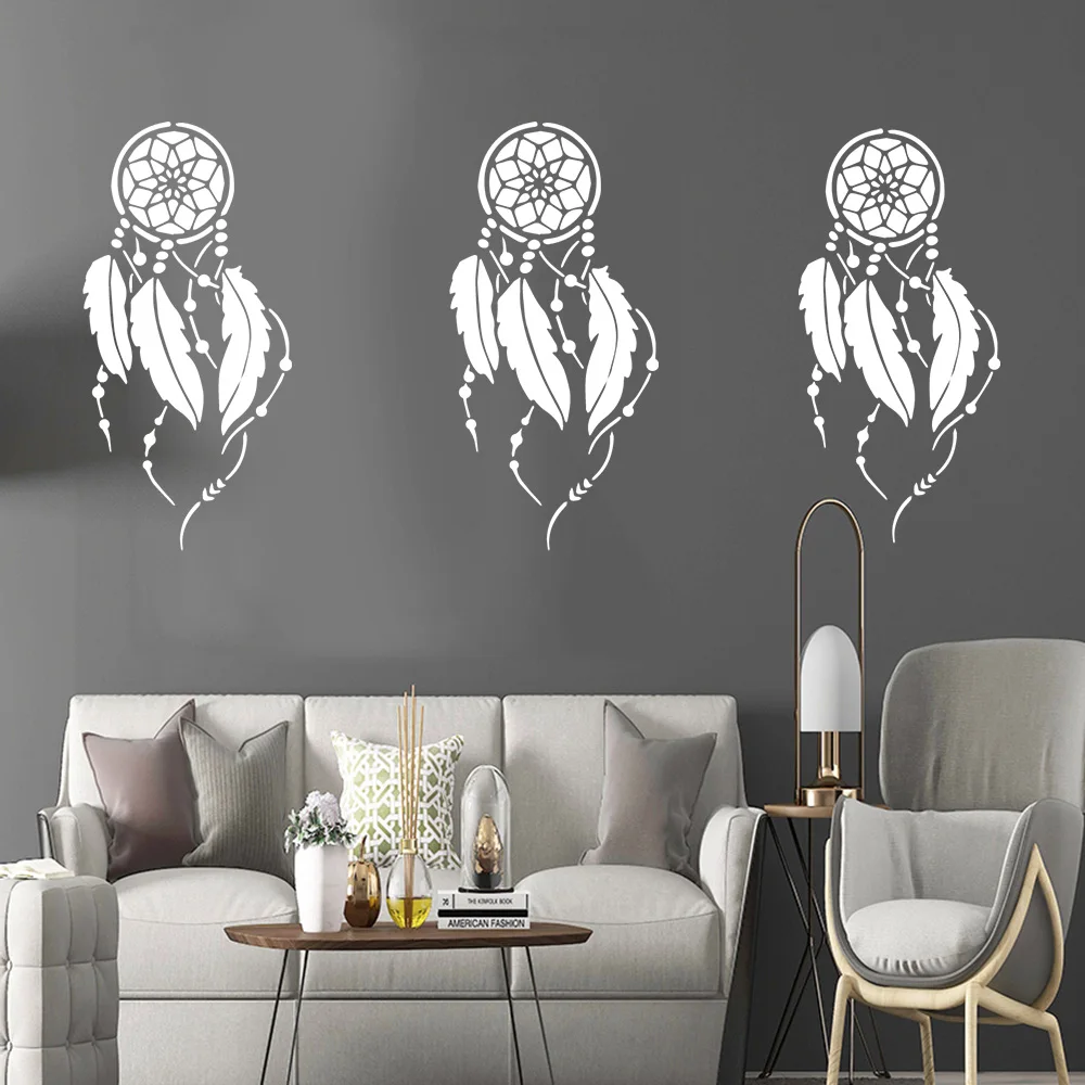 1 шт. декоративная настенная наклейка с разноцветными перьями