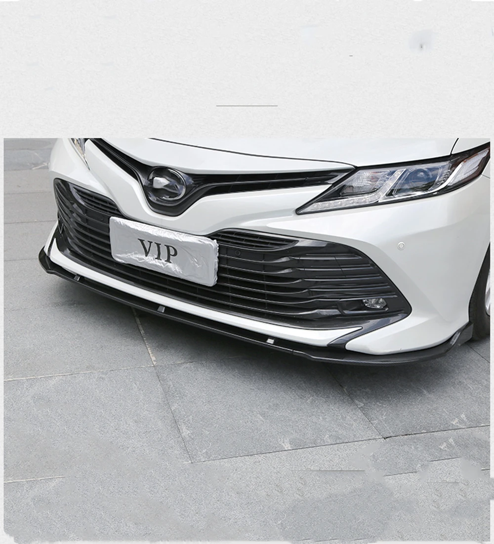 Для Toyota Camry L LE XLE 2018-2019 Deluxe передний бампер спойлер губа из углеродного волокна