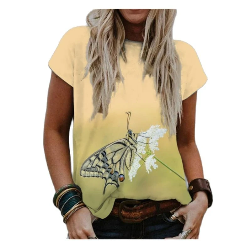 

Women's oversized T-shirt, outdoor short sleeve street wear, women's fabric round neck blouse, new summer style
