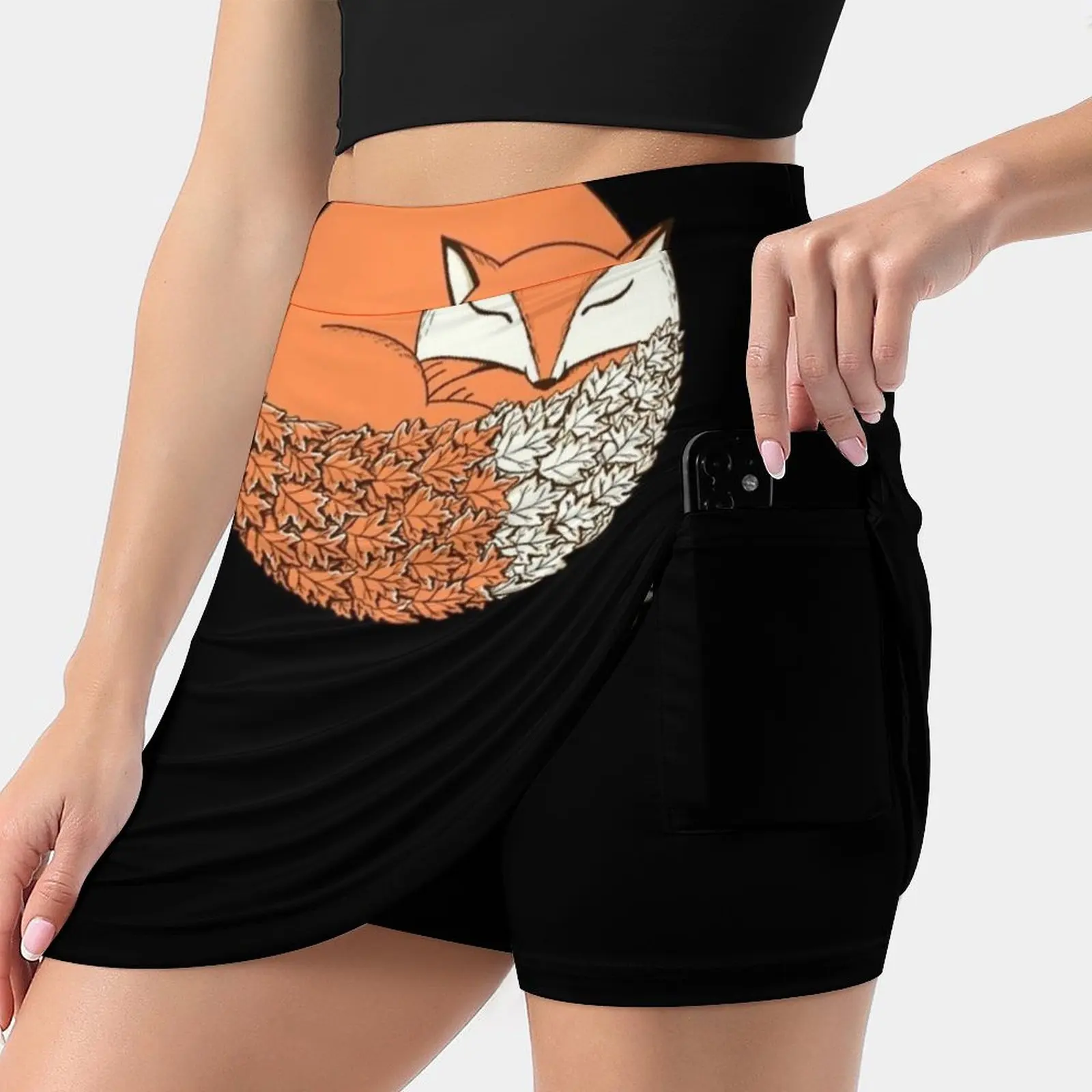 

Fox Women's skirt Sport Skort Skirt With Pocket Fashion Korean Style Skirt 4Xl Skirts Fox Animal Cute Pet Pet Lover Animal