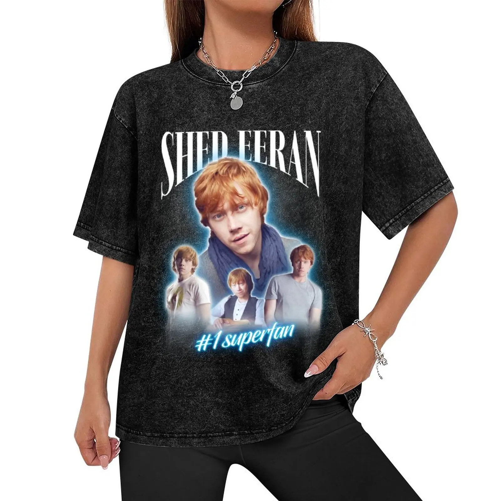Футболка Rupert Grint Shed Eeran с карикатурой и Проколом футболка коллажем аниме одежда