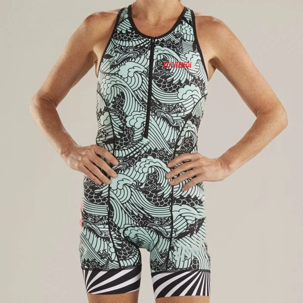 Женский костюм ZOOTEKOI для триатлона одежда велоспорта летний купальник без