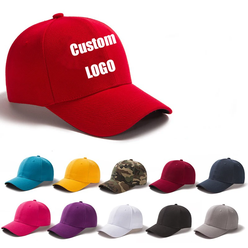 1PCS Customized/Print LOGO Summer Cap Branded Baseball Cap Snapback Hat Summer Cap Hip Hop Fitted Caps Hats For Men Women Kids