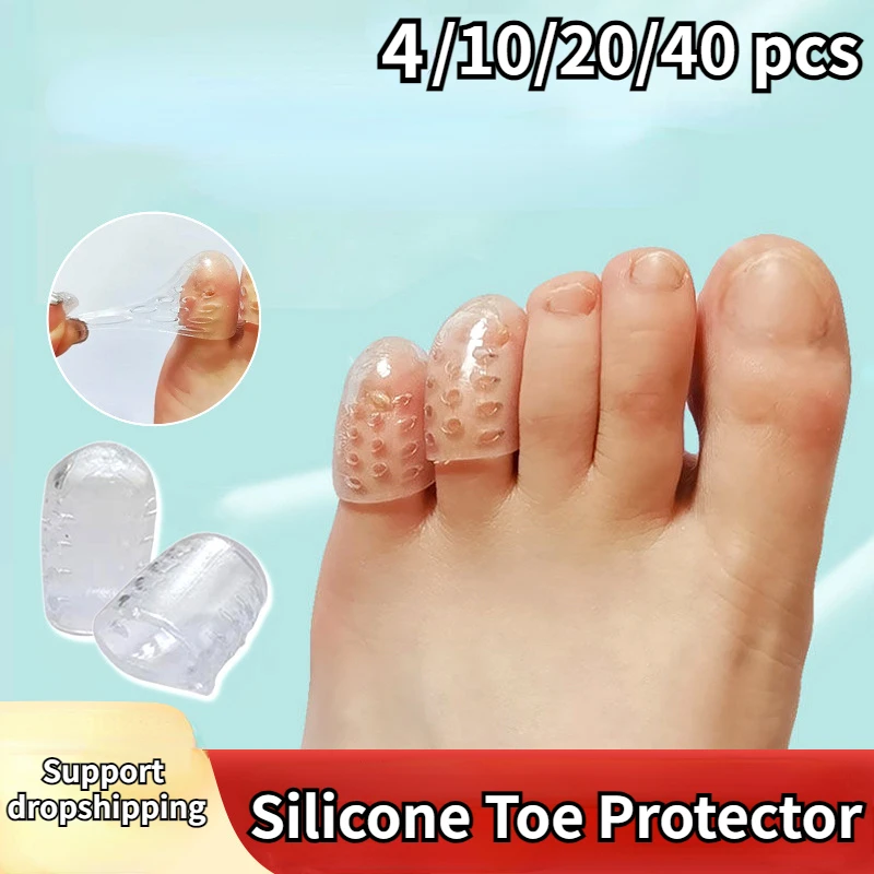 

4/10/20/40 шт., силиконовые колпачки на пальцы ног