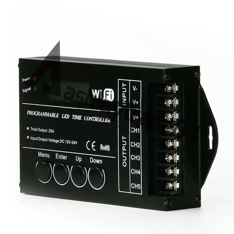 TC421 DC12-24V WIFI Программируемый светодиодный контроллер для подключения времени с 5 каналами для освещения (art.: 3920cdc6d4f84) - 3920cdc6d4f84