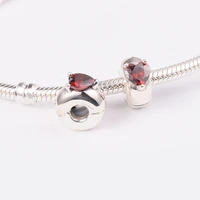 diy beads for jewelry making red heart solitaire clip charm fits european original bracelets sterling silver jewelry beads