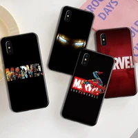 marvel the avengers phone case for funda iphone 13 12 11 pro max 13 12 mini x xr xs max 6 6s 7 8 plus etui soft back black