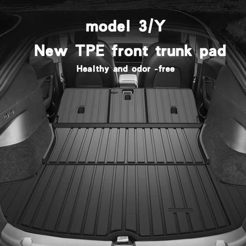 

Tesla model3/Y коврик для багажника, передняя запасная Накладка для багажника из ТПЭ, коврик для багажника, модификация интерьера