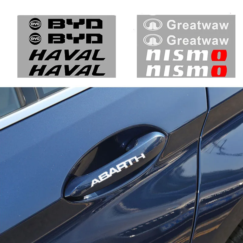 

4pcs Car Door Handle Sticker Auto Decal for Volkswagen CC Polo Golf 4 MK7 MK5 MK4 MK6 Passat Touran Jetta Tiguan Transporter t5
