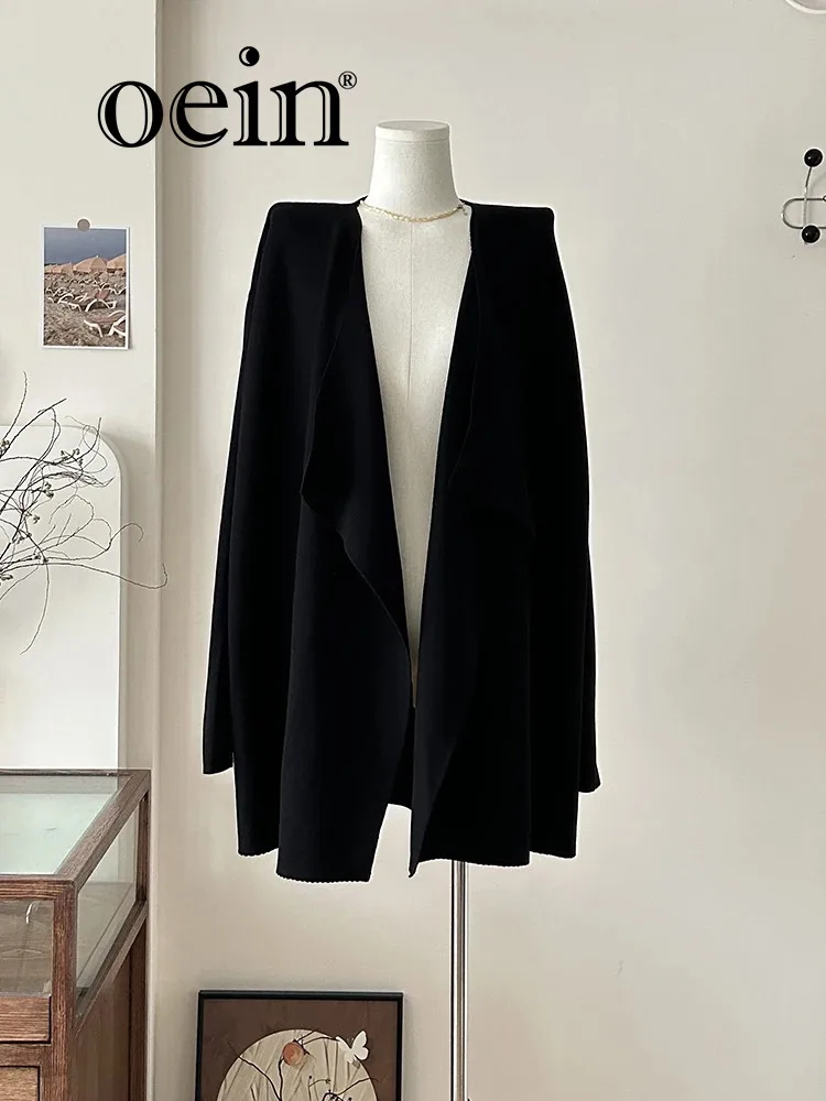 [Oein] 2024 кардиган свитер Женское пальто осень и зима свободный модный носится на