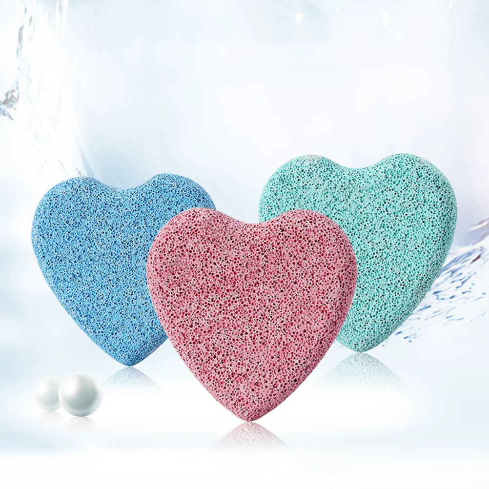 

3 Pcs Stone Foot Files Dead Skin Exfoliating Double Side Cracked Skin Heart Shaped Callus Remover File for Hands Feet