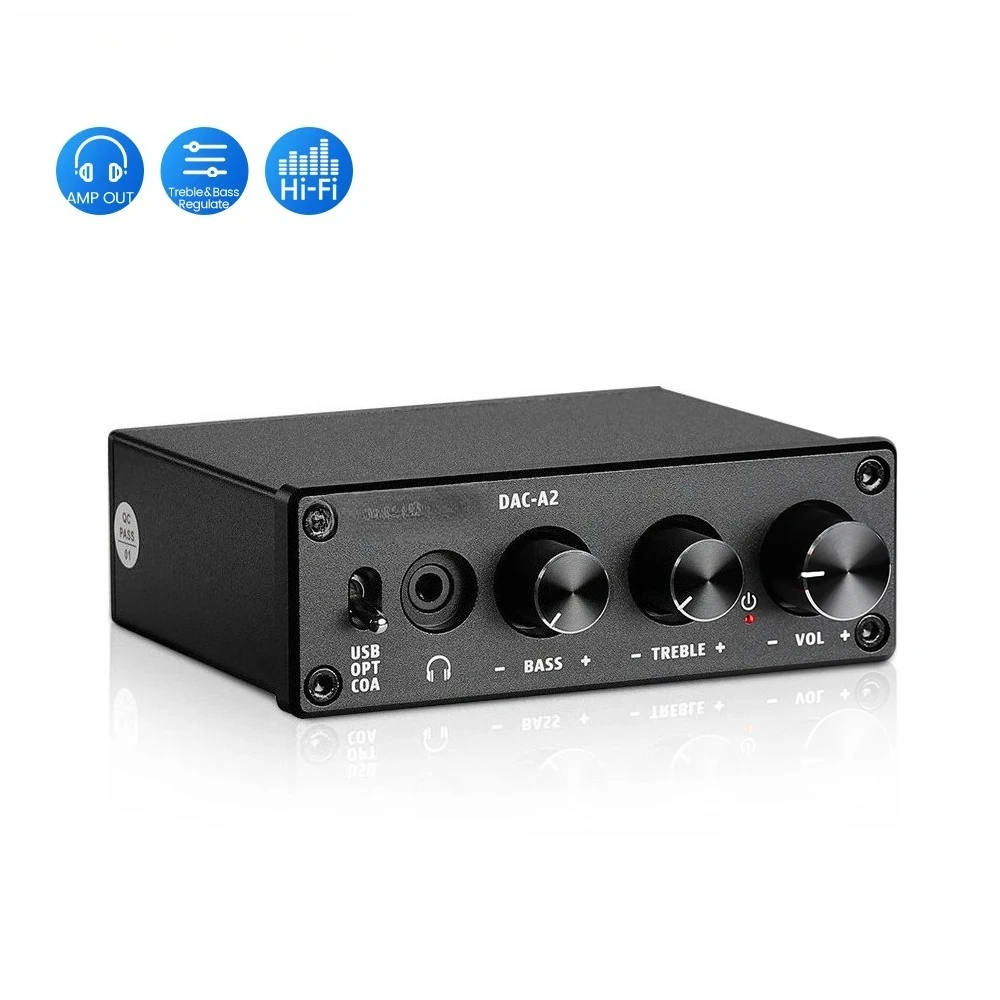 Фото Аудио-декодер A2 Mini Stereo USB для игр, усилитель для наушников, конвертер-адаптер для настольных активных колонок №1