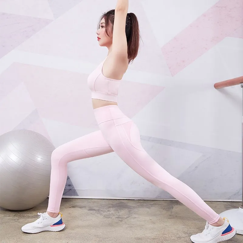 Женские трико для бега тренажерного зала эластичные спортивные Леггинсы фитнеса