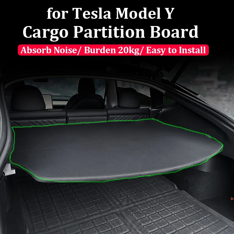 

Trunk Storage Partition Board Curtain For Tesla Model Y Cargo Cover Parcel Shelf Sound Insulation Privacy Car Accessories Parts