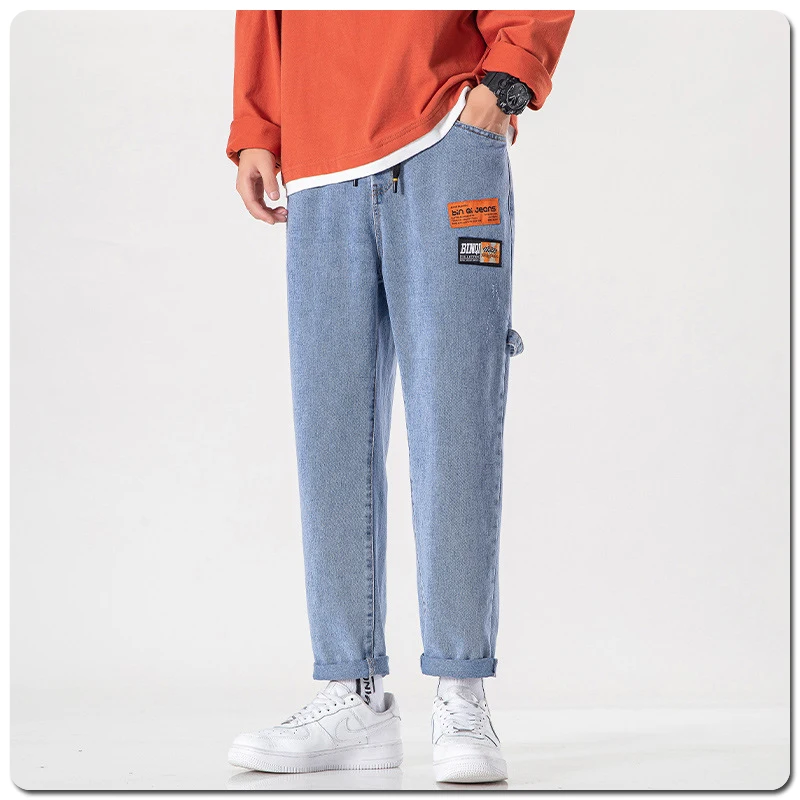 Kenntrice 2022 Men's Jeans Casual Baggy Stylish Spring Style Fashion For Man Wide Designer Autumn Straight Trend Streetwear