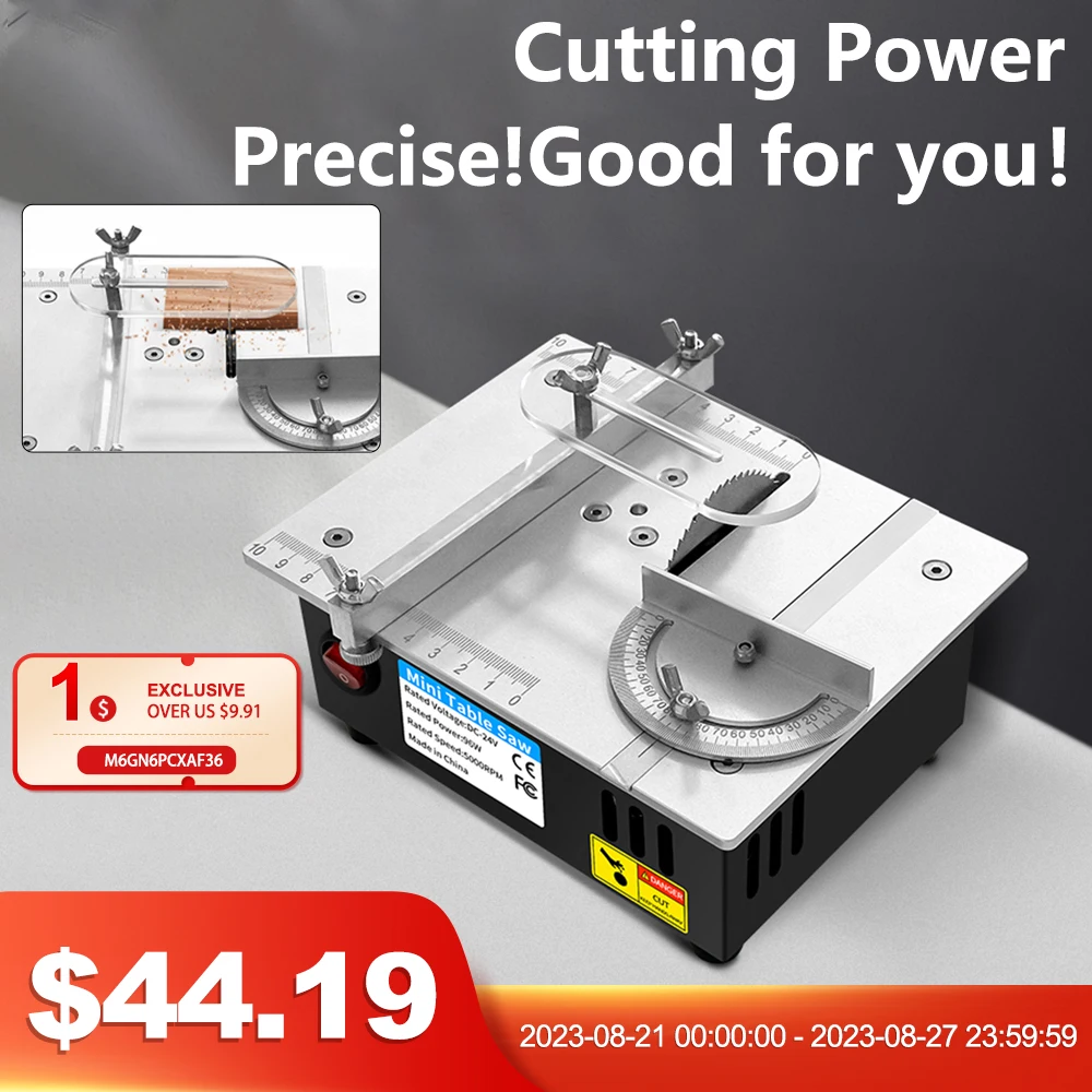 96W 24V Mini Multifunctional Table Saw Electric Desktop Saws Woodworking Bench Lathe Cutter Machine DIY Cutting Tool 63mm Blade