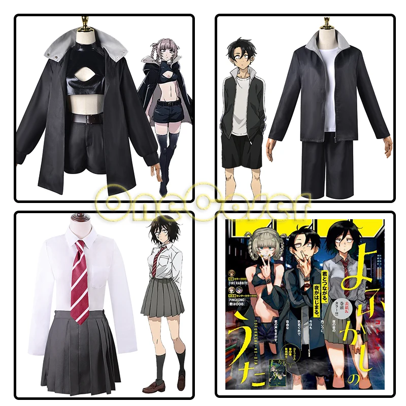 

Anime Call of The Night Nazuna Nanakusa Yamori Kou Asai Akira Cosplay Costume Yofukashi No Uta Uniform JK Skirt Jacket Men Women