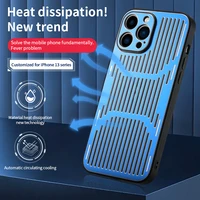 matte metal heat dissipation breathable case for iphone 13 pro max 12 alloy camera fine hole radiator hollow radiating cover