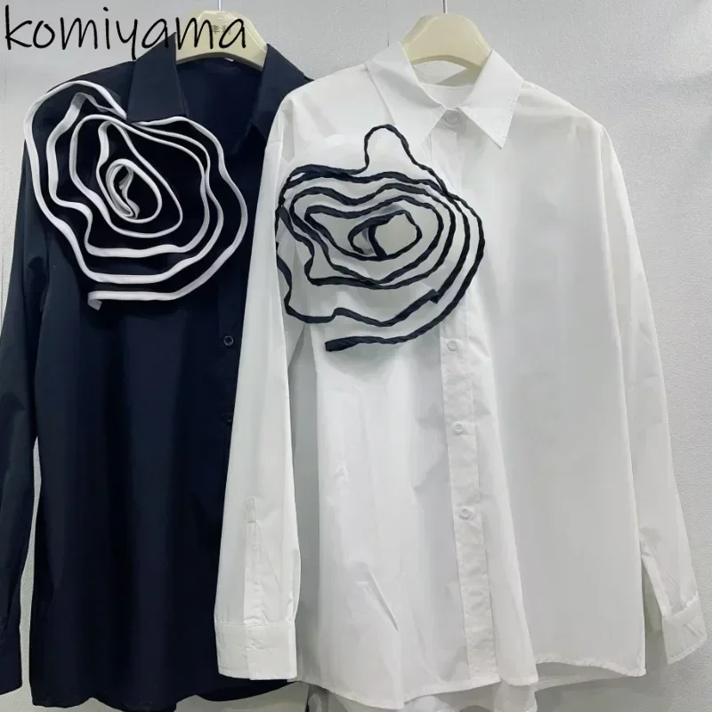 Блузка с отложным воротником женские цветные рубашки длинным рукавом нишевой