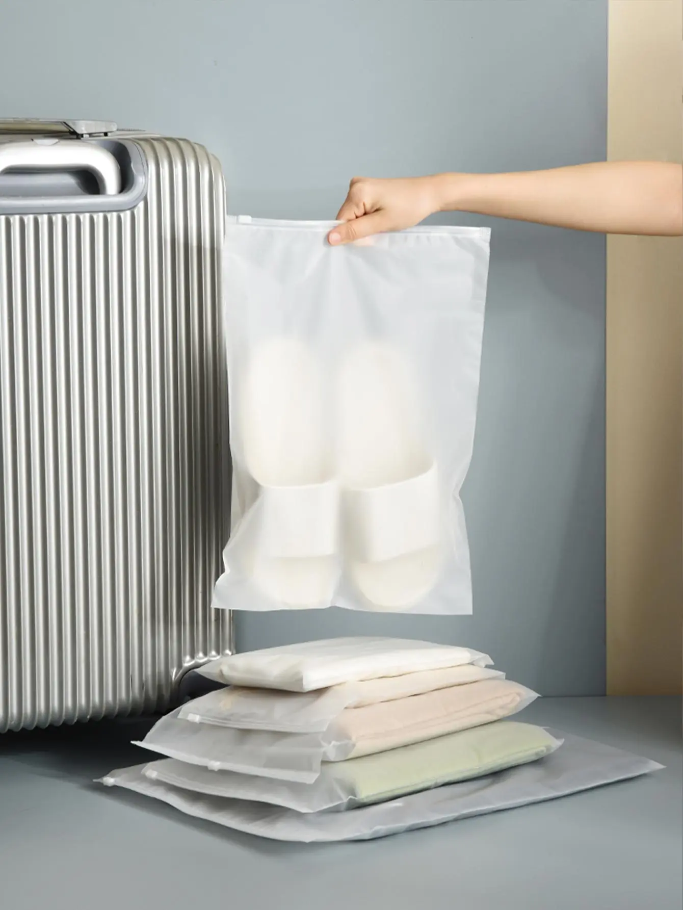 WORTHBUY Органайзер для одежды прозрачный на молнии 10 шт./комплект