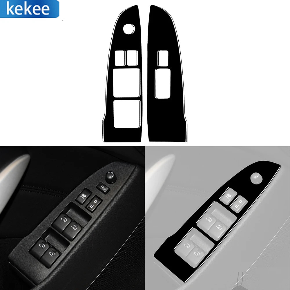 

For Infiniti G37 2010-2013 Q60 2014-2015 Piano Black Window Lift Plate Cover Trim Car Interior Decoration Accessories Sticker