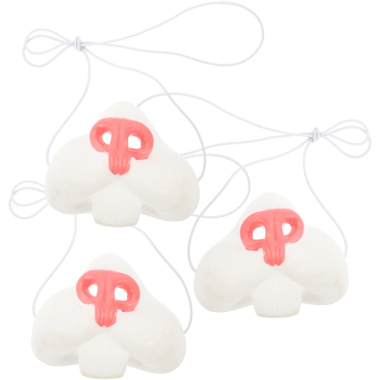 

3 PCS Cosplay Costume Rabbit Nose Replaceable Prop Vinyl Simulation Easter Bunny Circus Noses Dress Portable Party Man