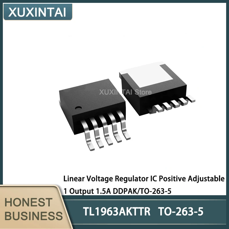 

5Pcs/Lot TL1963AKTTR TL1963 Linear Voltage Regulator IC Positive Adjustable 1 Output 1.5A DDPAK/TO-263-5