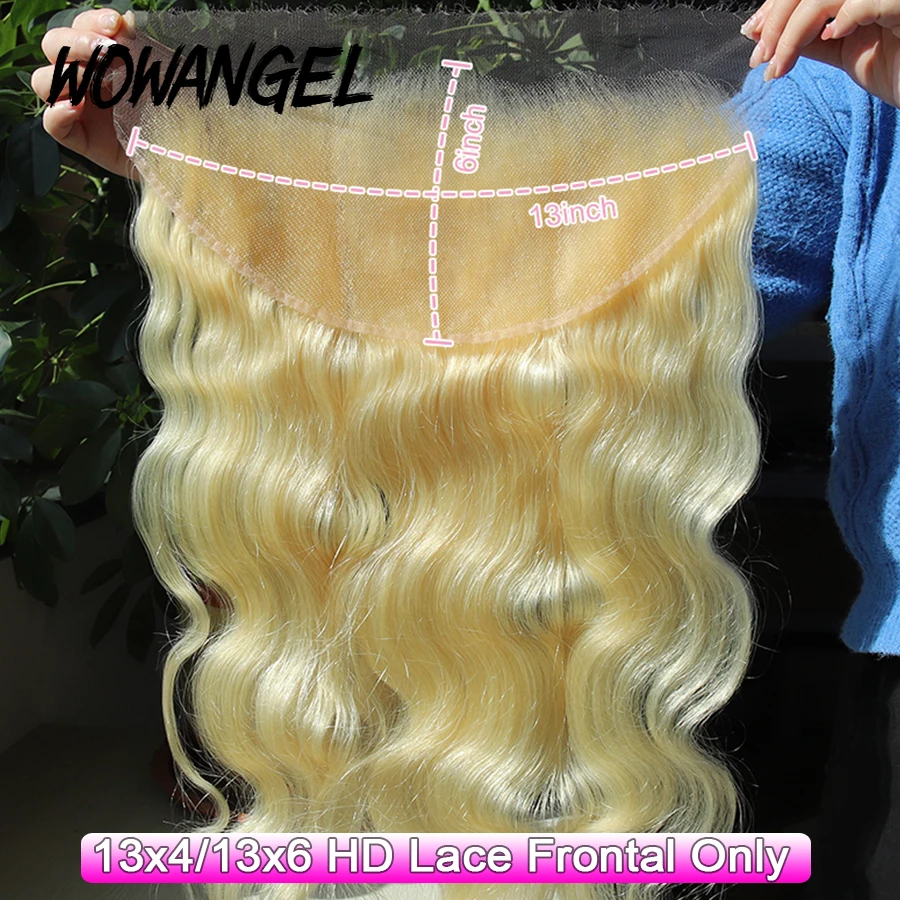13x6 HD Lace Frontal Body Wave 613 Blonde Hair Ultra Thin Lace Frontal Closure Only Ear to Ear HD Transparent Lace Deep Part