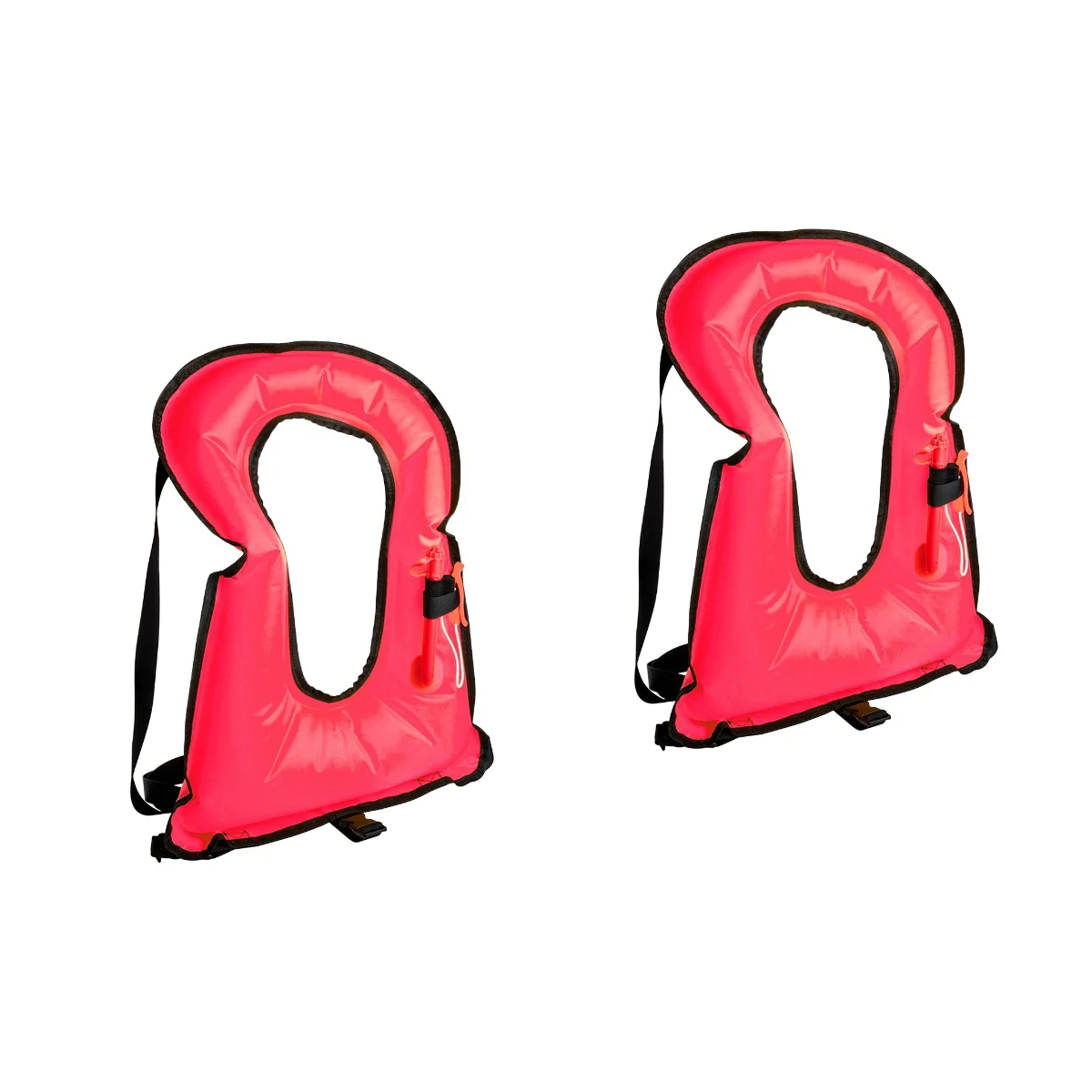 

2pcs Adults Manual Inflatable Life Outdoor Portable Life Vest Safety Life Preserver Aid for Swimming Boating Sailing (Red)