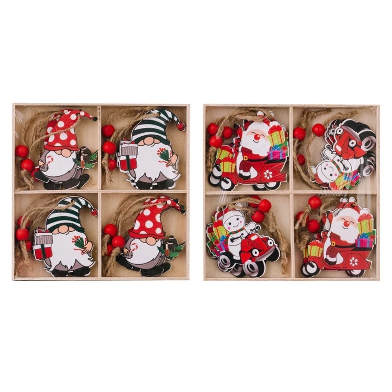 

Деревянная подвеска в виде гнома для рождественской елки, 12 шт./кор. подвесные деревянные поделки в виде гнома для помещений, улицы, сада, дво...