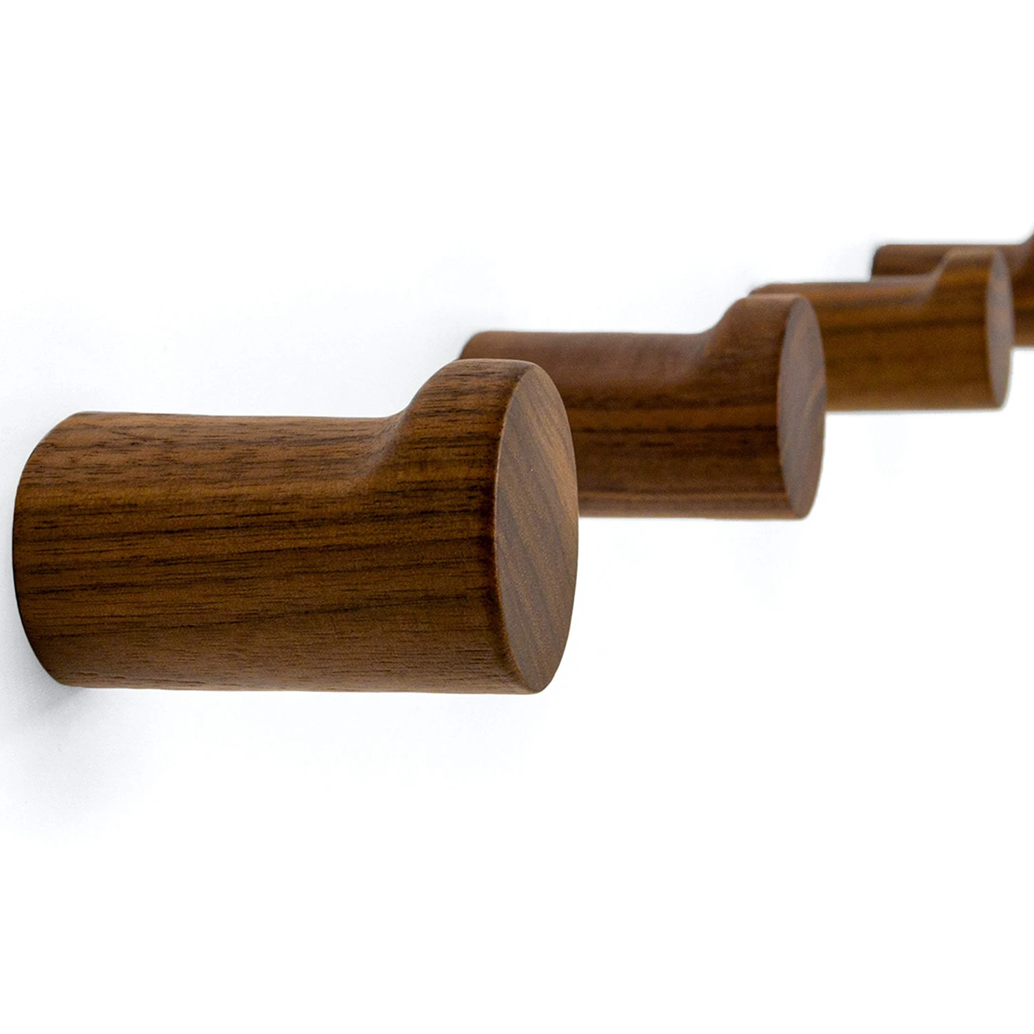 

Крючок из Букового дерева с черным орехом, современный минималистичный крючок без отверстий для пальто, вешалка для шкафа, крючок для полот...