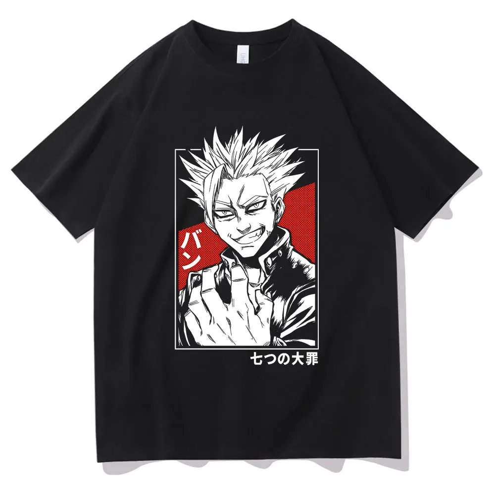 

Anime The Seven Deadly Sins T Shirt Fox's Sin of Greed T-shirts Ban Graphic Print Tshirt Summer Men Women Fashion Cotton Tees