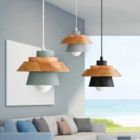 nordic simplicity hanging lights modern simplicity led e27 pendant light home improvement iron and wood decoration pendant lamp