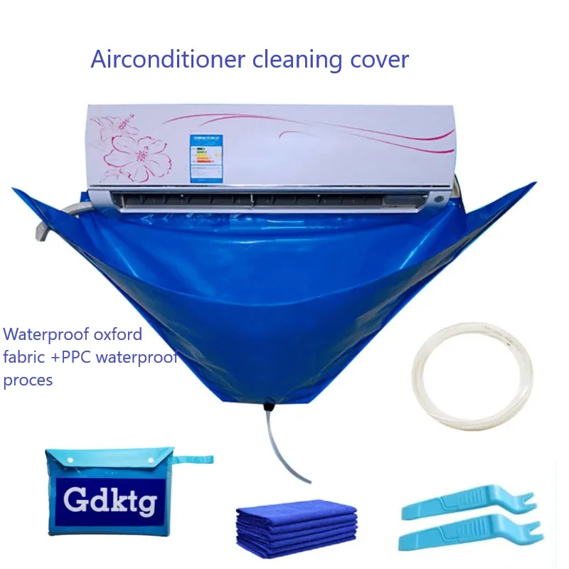 

Air Conditioner Cleaning Cover With Water Pipe Waterproof Air Conditioner Below 1.5P Cleaning Dust Protection Cleaning Cover Bag