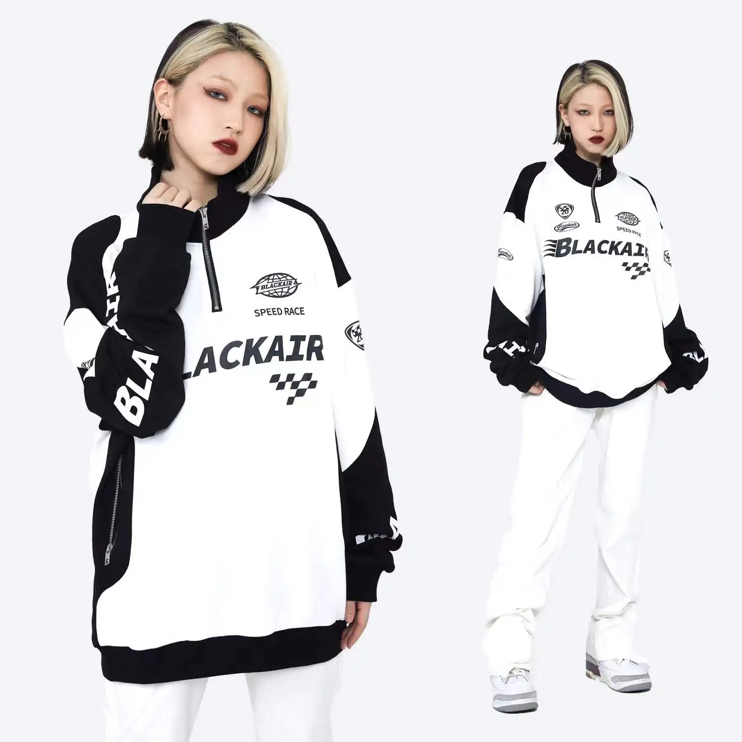 Парные цветные ретро толстовки Y2K