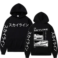 drift 90s anime cartoon ae86 initial d print hoodie high quality unisex r34 skyline gtr jdm hoodies mens sweatshirt streetwear