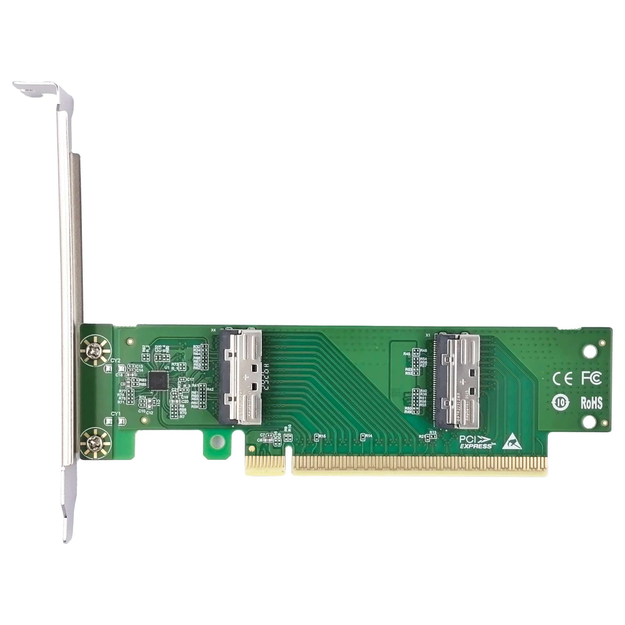 Фото Адаптер PCIe5.0 X16 на две карты расширения MCIO 8I №1