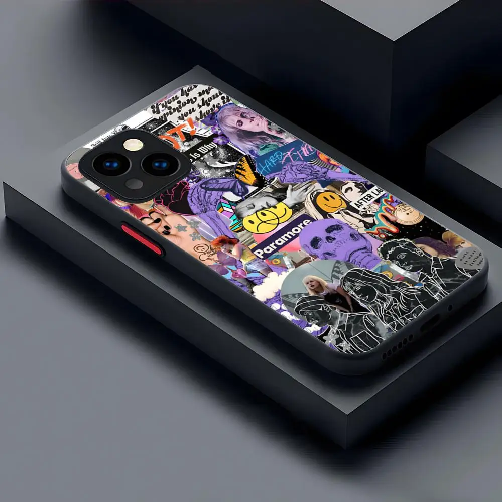 Phone Case COOL Band P-Paramore Matte Transparent For 16 15 IPhone 12 11 13 Pro Max X XR XS 8 SE Mini Plus Back Cover