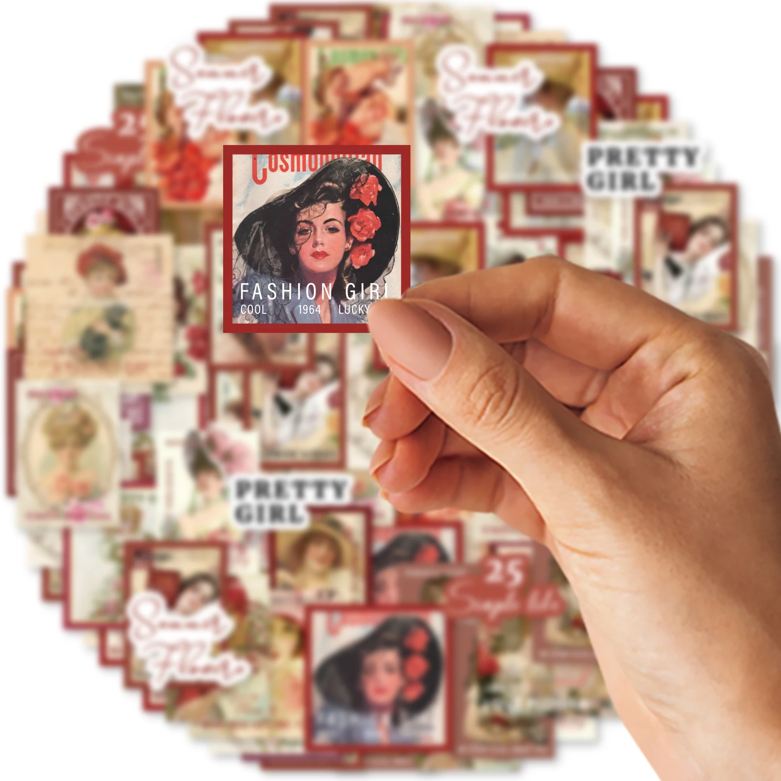 46 Шт. Классические Американские Наклейки С Граффити Для Девочек Чемоданом И