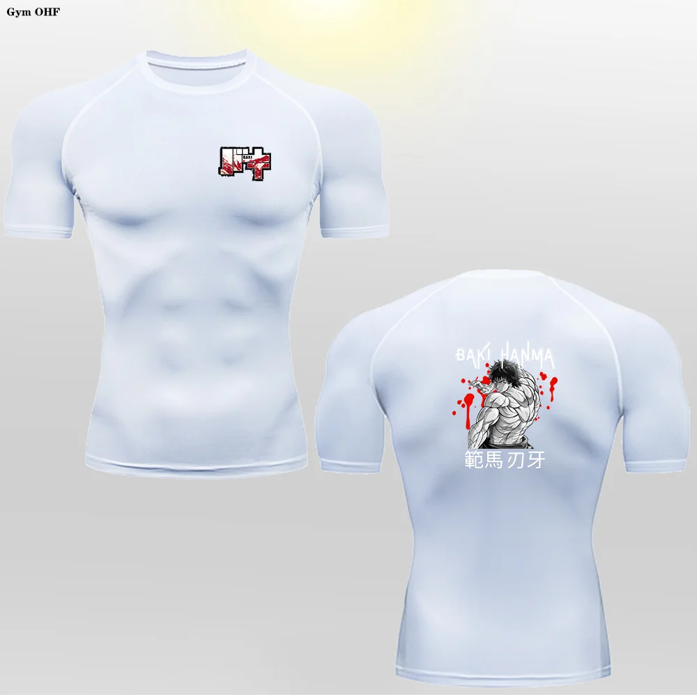 Men's Training T shirt Tight Slow Running Milk Silk Shirt New Printed Casual Fashion Breathable Fast Drying shirts