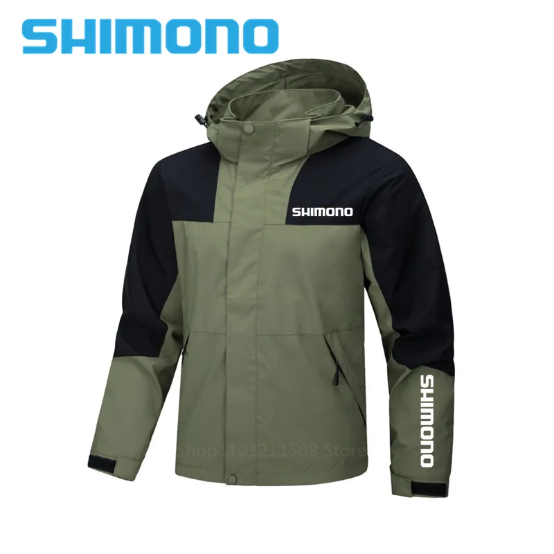 

2024 Waterproof Fishing Jacket Autumn and Winter Men's Soft Shell Sportswear Windproof Rash Jacket Hooded Jacket Windbreaker