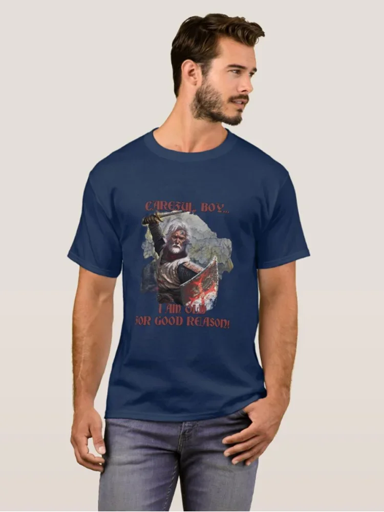 Я старый для хорошего причина. Футболка Knights Templar Crusader 100% хлопок с круглым вырезом